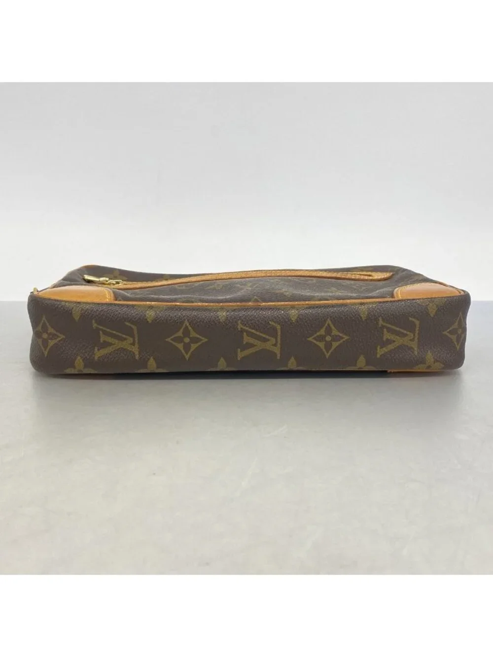 Louis Vuitton Clutch Monogram Marly Dragonne GM Brown